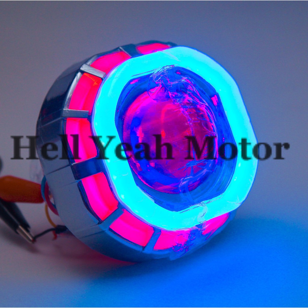 LAMPU UTAMA HEADLAMP LED PROJIE MODEL KOTAK FLASH KEDIP AE + DE - LAMPU MOTOR - AKSESORIS MOTOR -