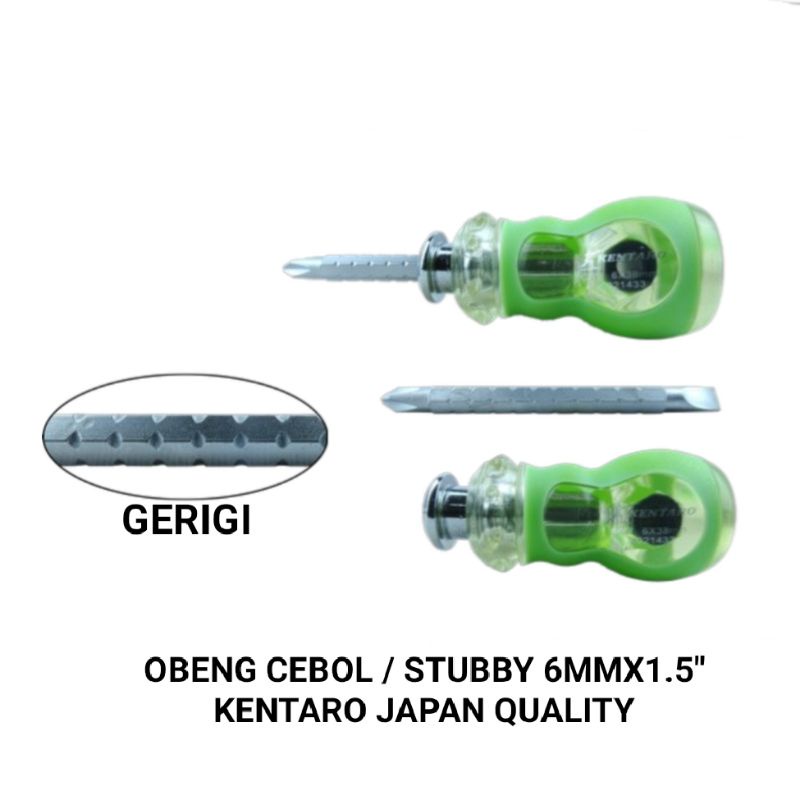 OBENG CEBOL / STUBBY 2 WAY 1.5&quot; KENTARO JAPAN QUALITY