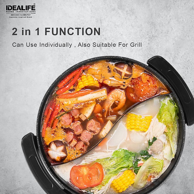 IDEALIFE - Electric Grill / Shabu - Panci Shabu Shabu Listrik - IL-116A
