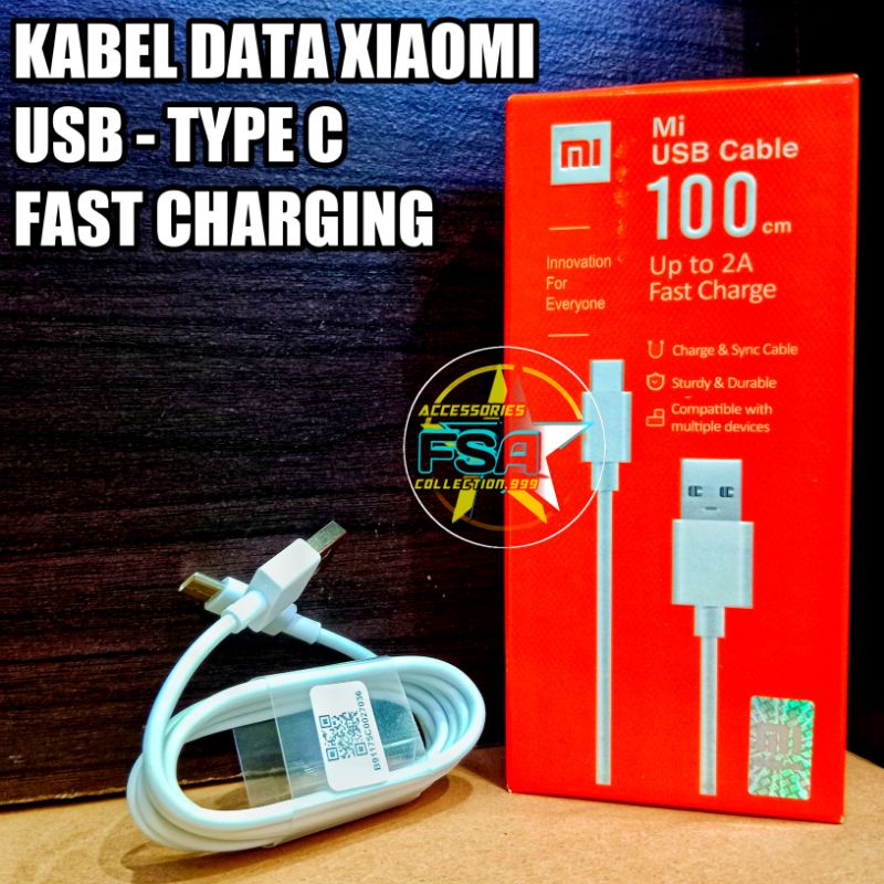 Kabel Data Xmi Fast charging Type C Rdmi Note 7 note 7 8 pro Original 100% Kabel Data Xmi Type C Fast Charging (002)