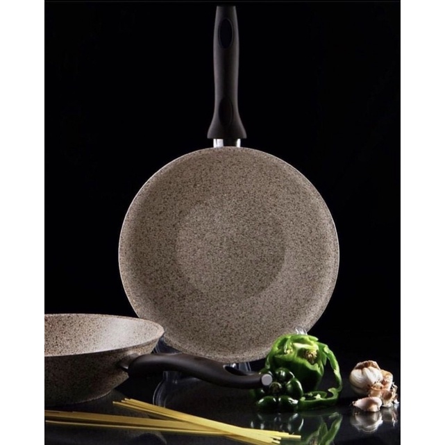PERO CREAMY WOKPAN 28CM NONSTICK / WAJAN ANTI LENGKET TEBAL BIOGRANITE