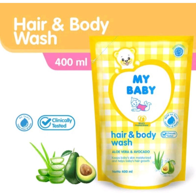 MY BABY Hair &amp; Body Wash [Refill 400mL] - Sampo &amp; Sabun 2 in 1