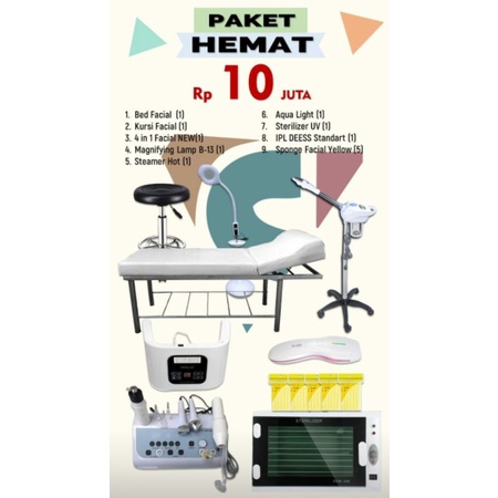 Paket Hemat 10jt Alat Kecantikan Klinik dan Salon