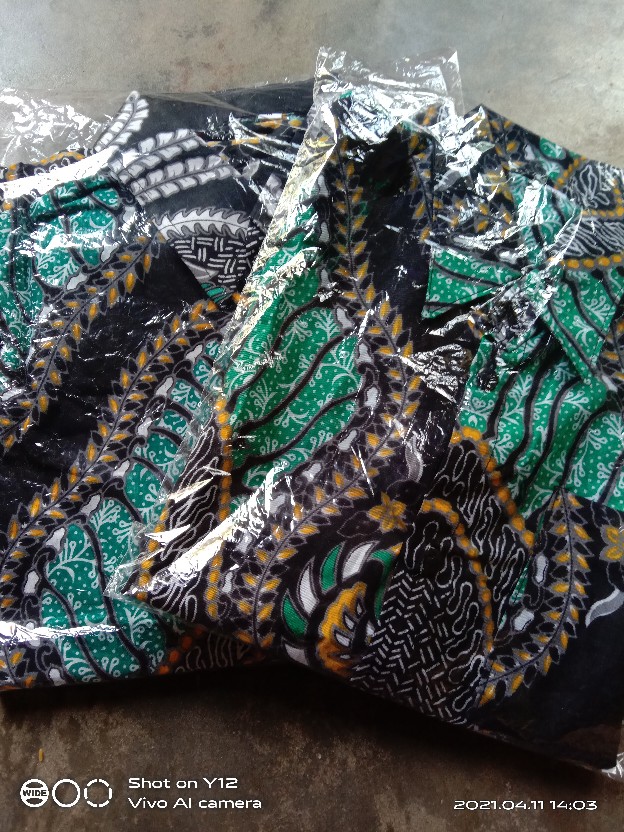 [free Ongkir] Batik Couple / Keluarga / Pasangan / Anak Motif Madu Ijo