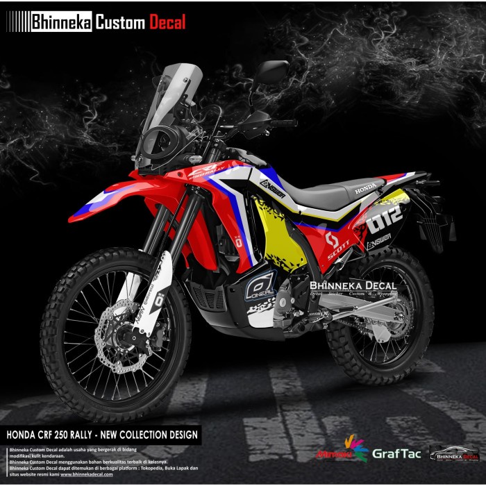 DECAL STICKER CRF 250 RALLY ABUSRD