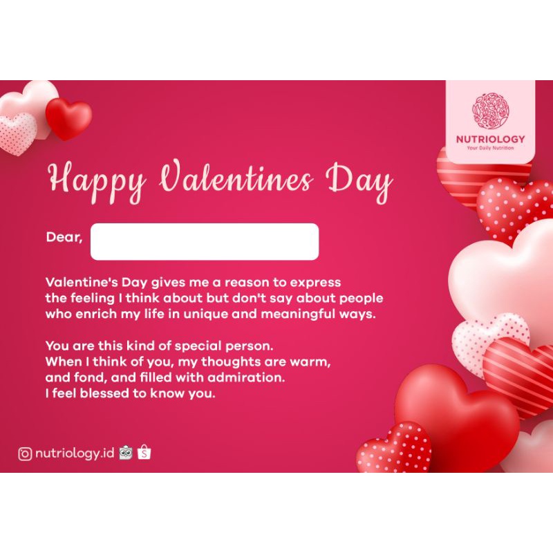 Kartu Ucapan Greeting Gift Card Valentine