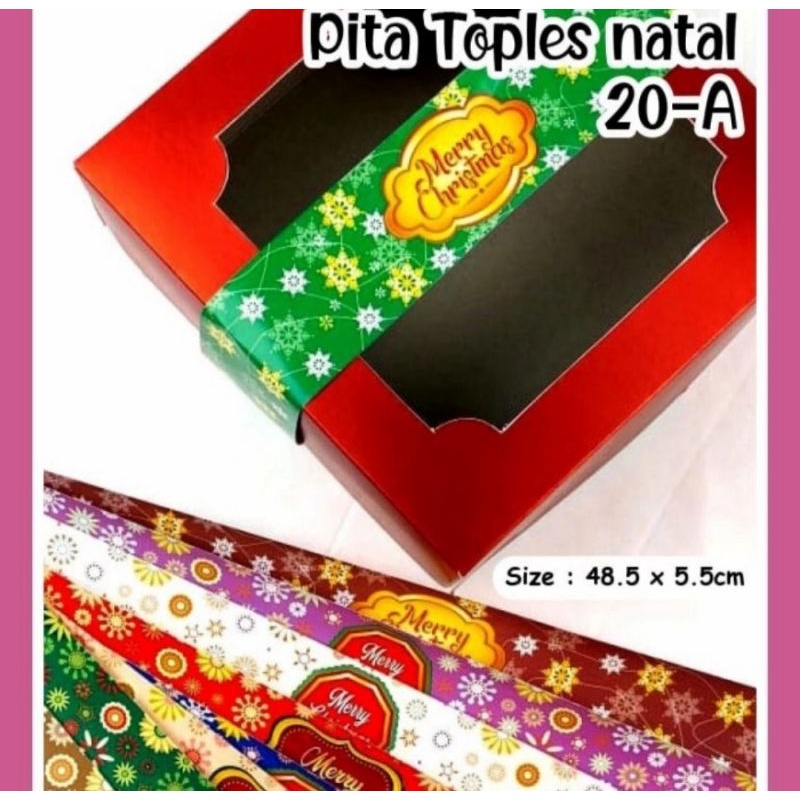 

pita toples natal bunga 1 pak isi 50