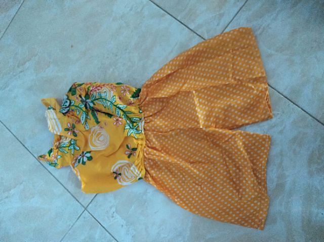 Jumsuit Pendek Batik Anak, Baju Anak Tk-sd Kekinian Murah