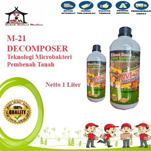 M21 1 Liter Dekomposer Decomposer Pembenah Tanah Pengomposan Kompos Penghilang Bau Toilet