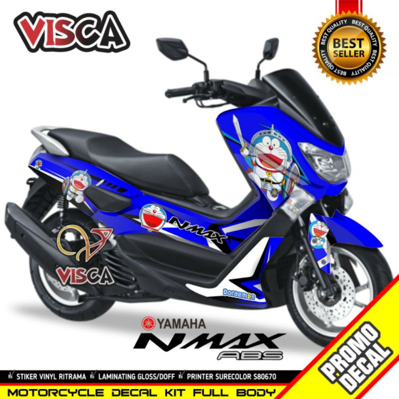 Decal Nmax Old Full Body Stiker Nmax Old Striping Nmax Old Sticker Nmax old Full Blok motif DORAEMON