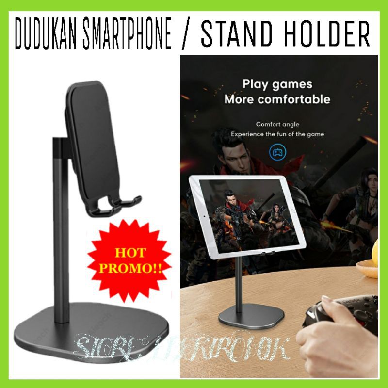 Promo Dudukan SmartPhone Desktop Stand Holder 18 CM K2 - Black