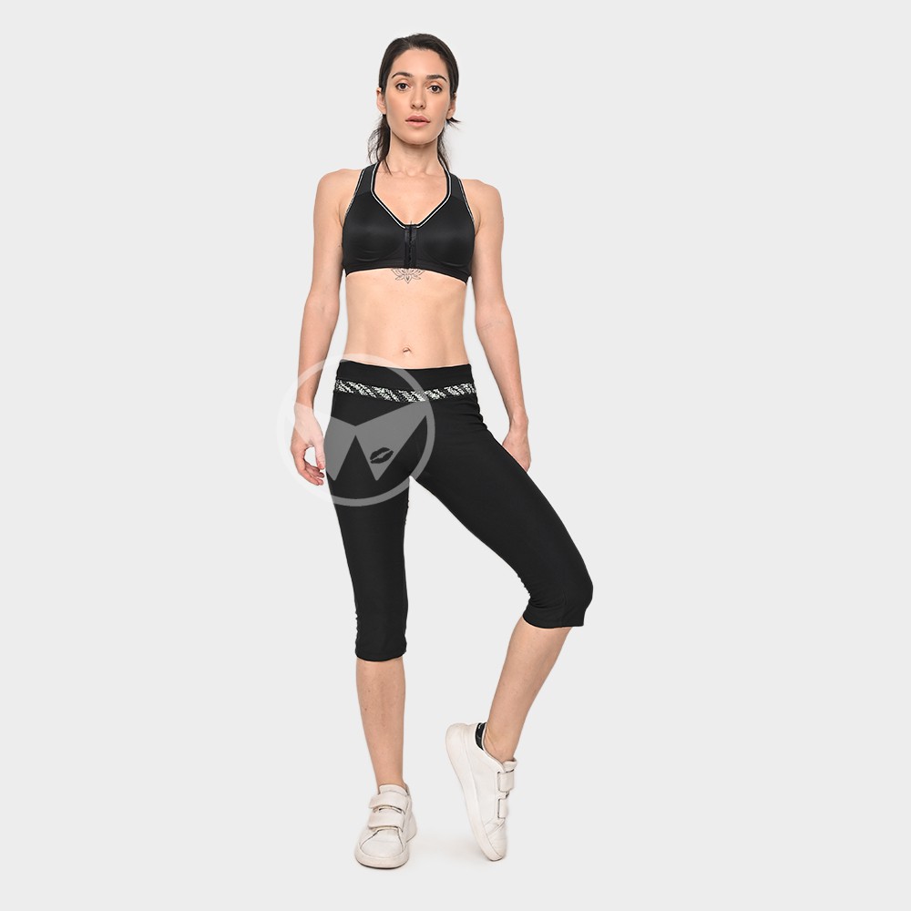 The-Fahrenheit Benedicte Fits Athletica Patterned List Scuba Legging - Green