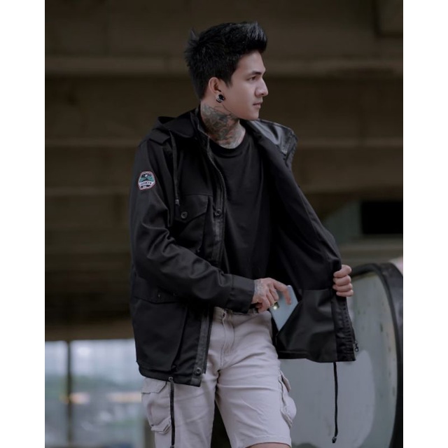 JAKET PRIA PARKA KANVAS 4 SAKU TERBARU - JAKET PARKA COWOK MOTIF