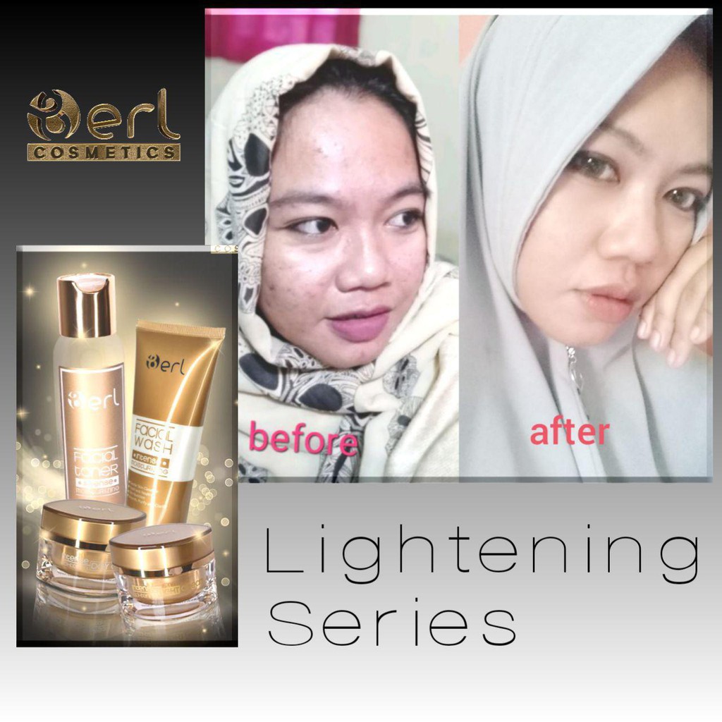 B erl Paket Pencerah Wajah Lightening Series Berl kosmetik Penghilang Flek Hitam bekas Jerawat