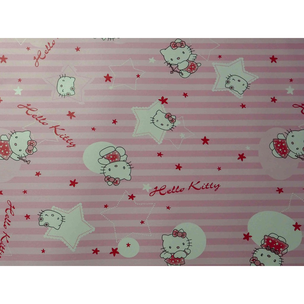 Wallpaper Sticker 5291-1 Motif Hellokity / Wallpaper Dinding Sticker New 2020 / 9mx45cm