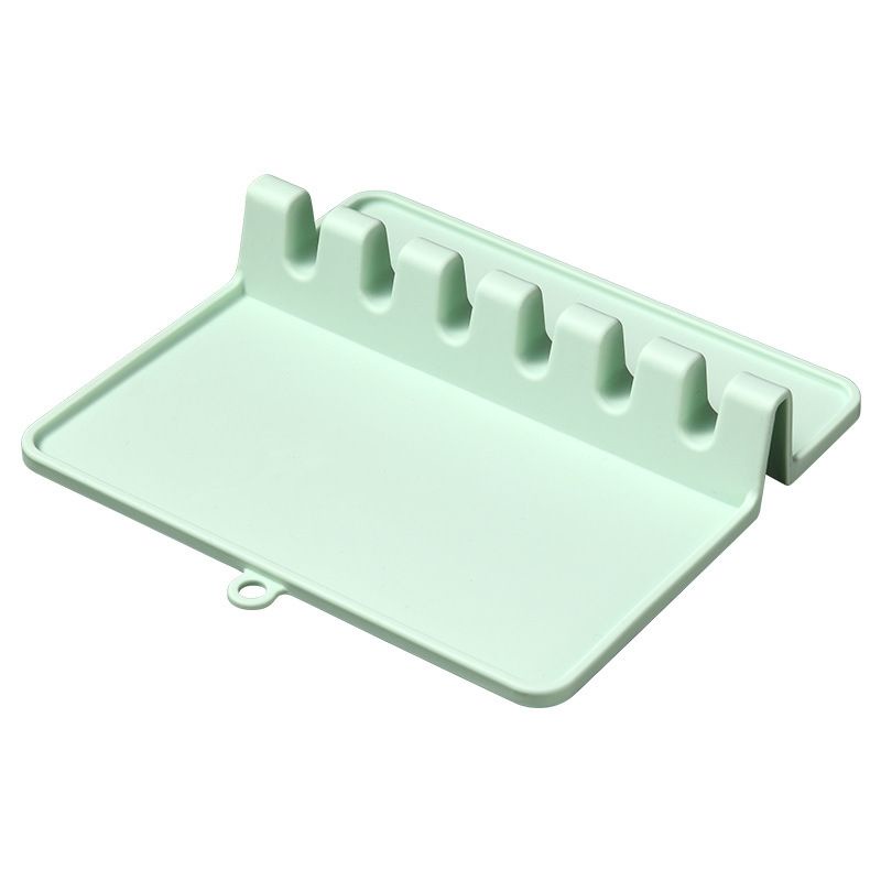 (BOW) Shan Shan Tatakan Spatula Bahan Silikon Elastis Holder Penyangga Peralatan Dapur Multifungsi