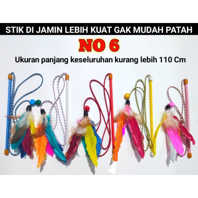 Mainan Kucing Tongkat Bulu Angsa Stick Kucing Cat Toy Teaser bahan kuat