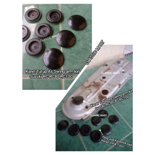 KARET TUTUP AS TENGAH SWING ARM KETENGKAS SUZUKI RC 80-RC 100-RC80-RC100-BRAVO