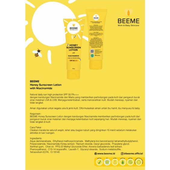 PAKET LENGKAP BEEME | Beeme Skincare Ibu &amp; Anak