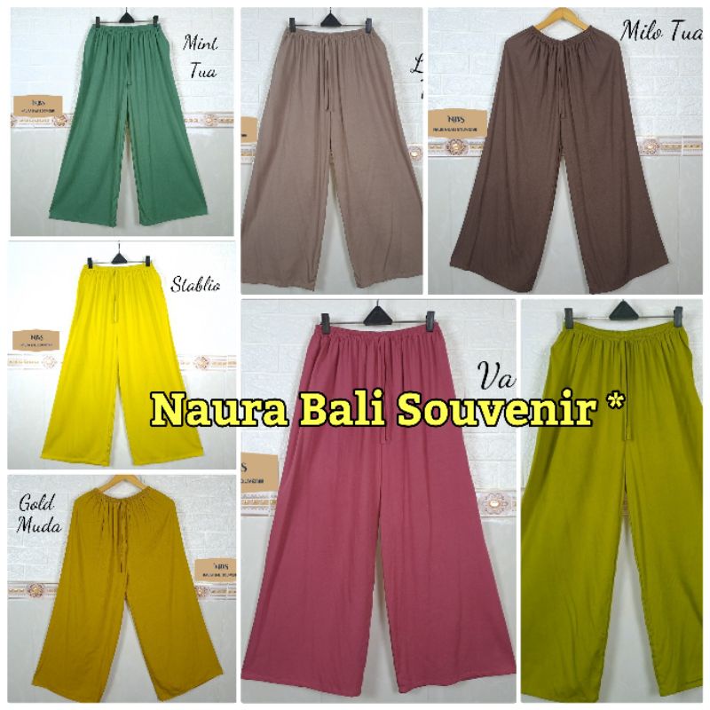 Premium Kulot Polos - Celana Kulot Wanita Dewasa Kekinian - Kulot Rayon Dingin Bali Grosir Celana