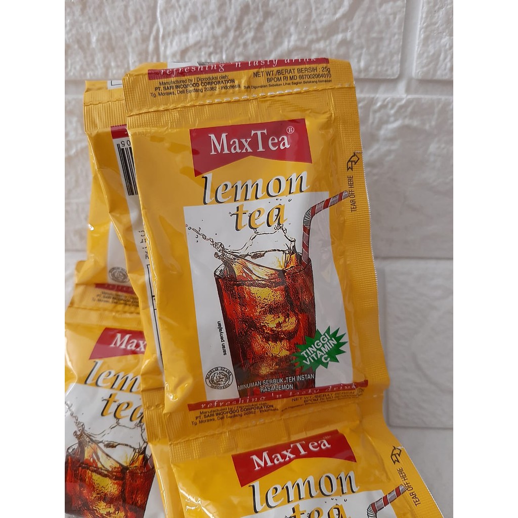 

Maxtea Lemon Tea 1 x 10 Bungkus / Minuman Lemontea / Max Tea