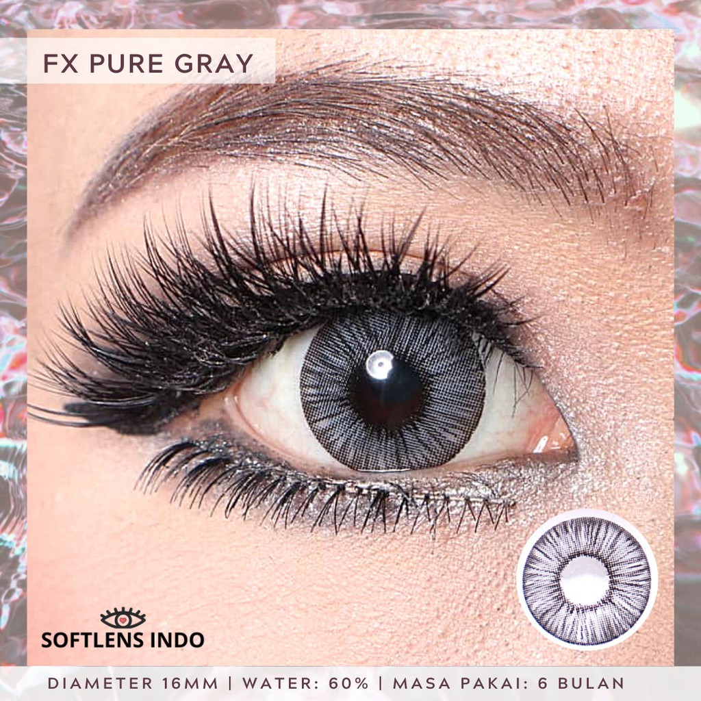 Softlens Avenue Fx pure gray/ abu abu gelap