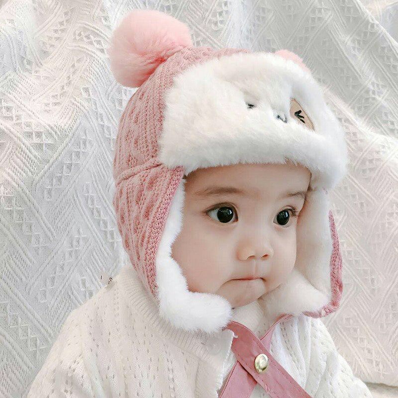 Topi Bayi Lucu - Topi Bulu Rajut Import M218