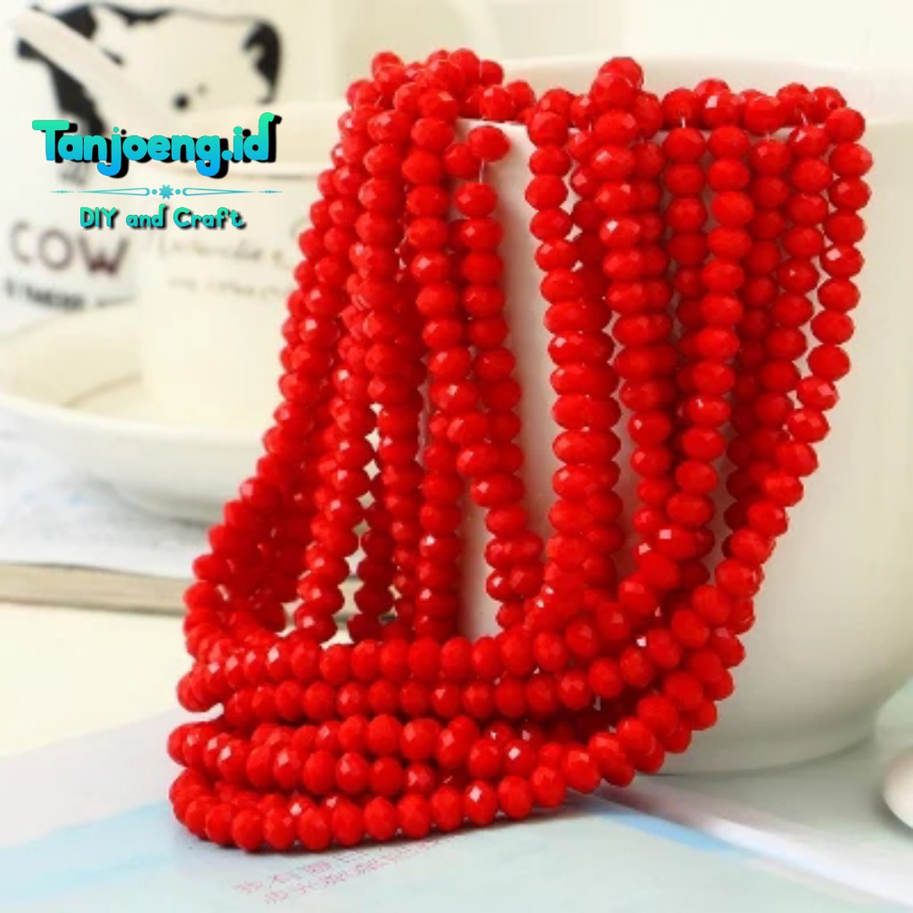 Manik Manik Kristal Ceko Crystal Beads Bahan Membuat Gelang