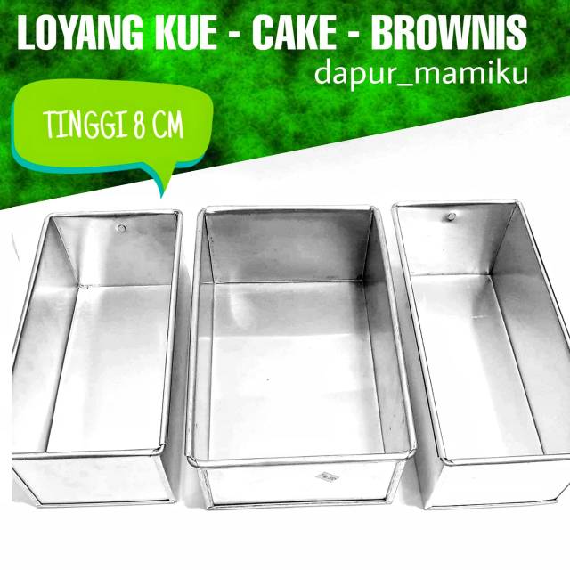 DAPURMAMI Loyang Kue Cake Brownis Lapis Cetakan Bronis Kue Bolu