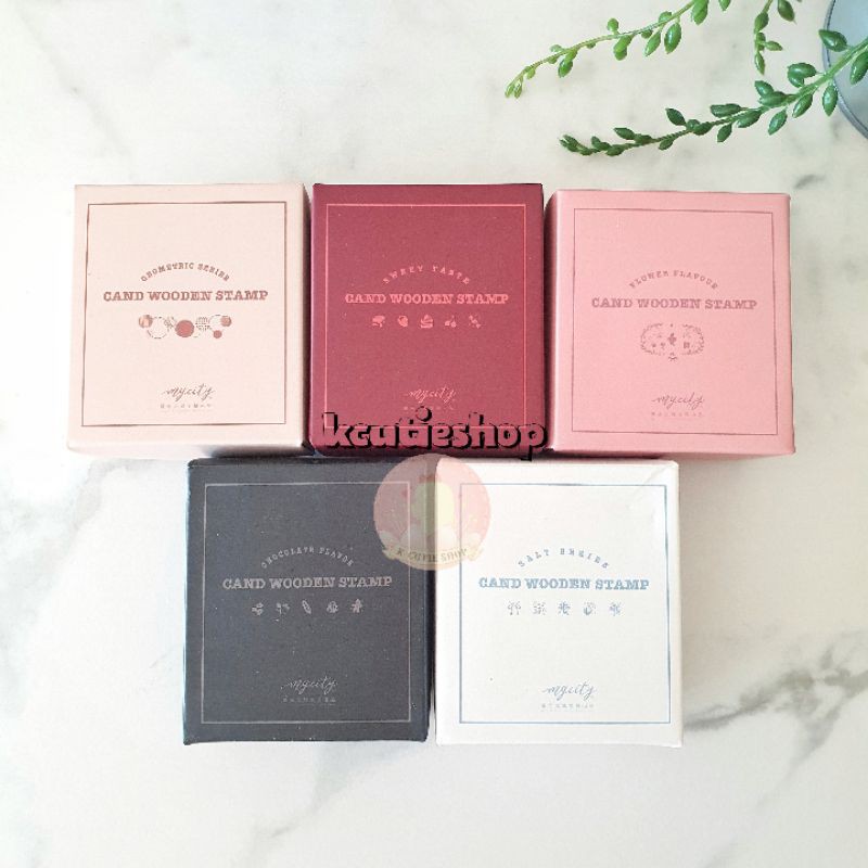 

kcutie - Stamp Kayu Lucu Bentuk Permen 5pcs/box