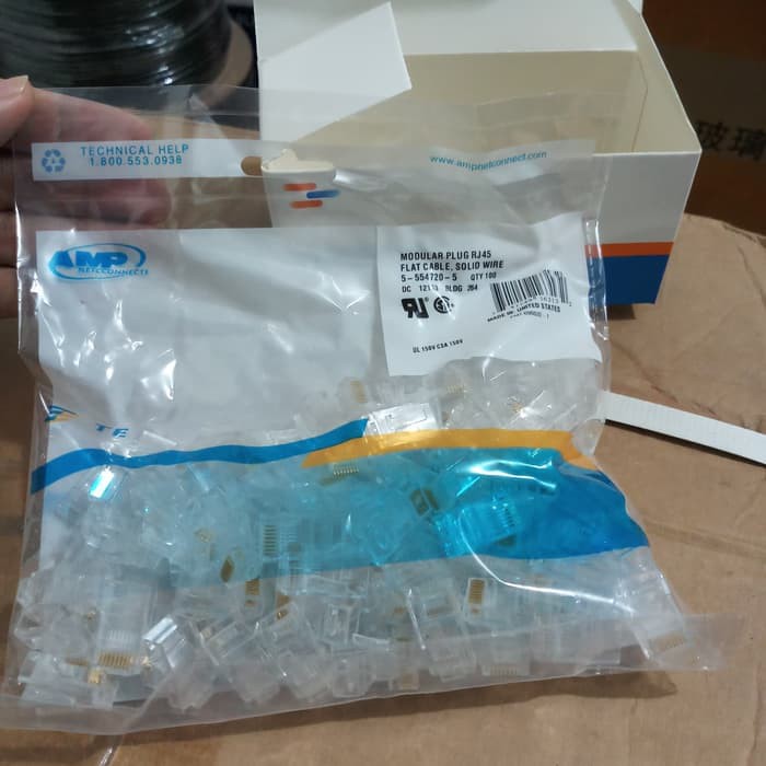 Konektor Rj45 cat5e AMP Connector Rj45 Konektor LAN RJ45 Konektor Rj 45