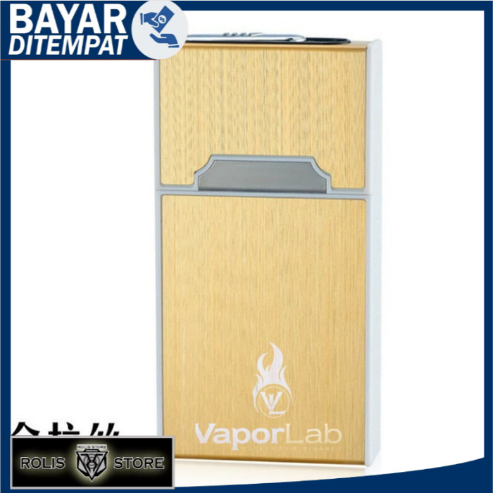 kotak box tempat rokok korek usb elektrik cigarette case lighter A5 - 95100- GOLD