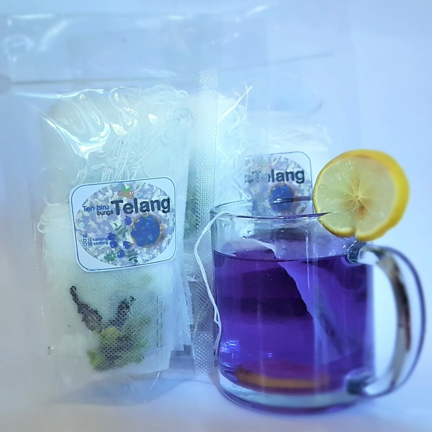 

Teh Bunga Telang / Teh Biru / Blue Tea Kemasan Kantong / Dried Butterfly Pea Flower Tea