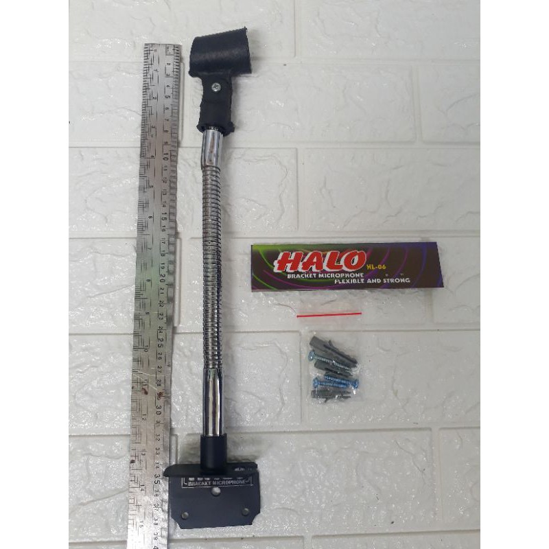 Stand Mic Dinding Halo 25cm Kotak +Holder Mic