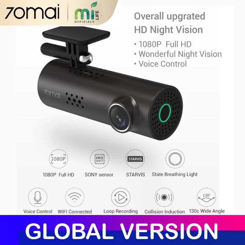 XIAOMI 70MAI DASH CAM 1S 1080P CAMERA MOBIL DASHCAM GLOBAL VERSION