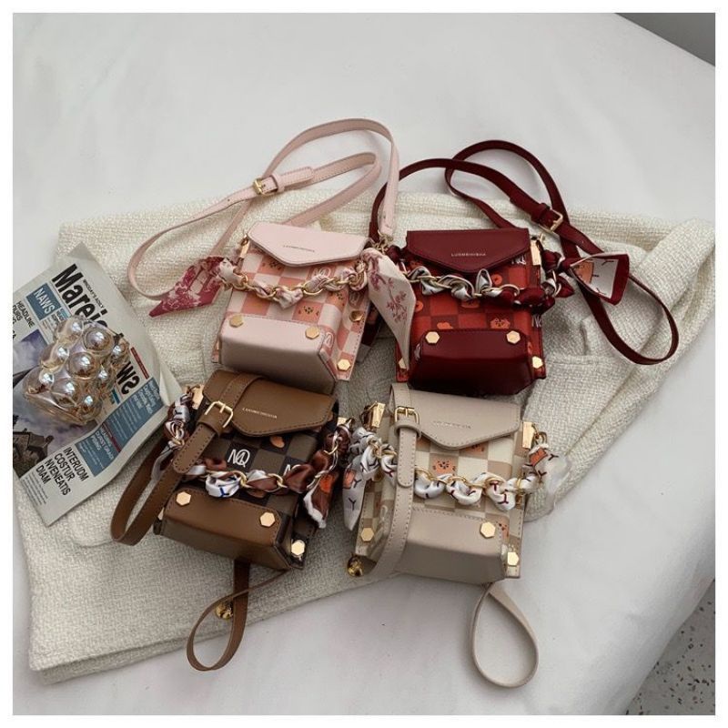 E-EL 5483 SANASINISUKA TAS SELEMPANG BOX KOTAK IMPORT WANITA CEWEK PEREMPUAN JAKARTA BATAM