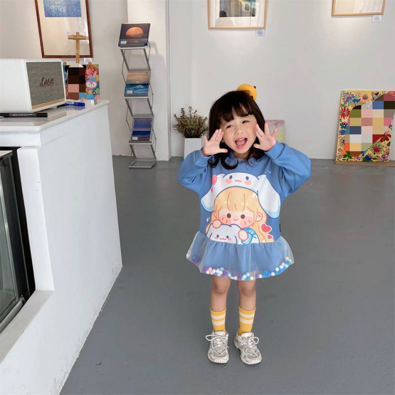 Plazababyku PASSWORD DRESS POMPURIN CHAN Dress Sweater 1 - 7 Tahun Baju Anak BerKualitas