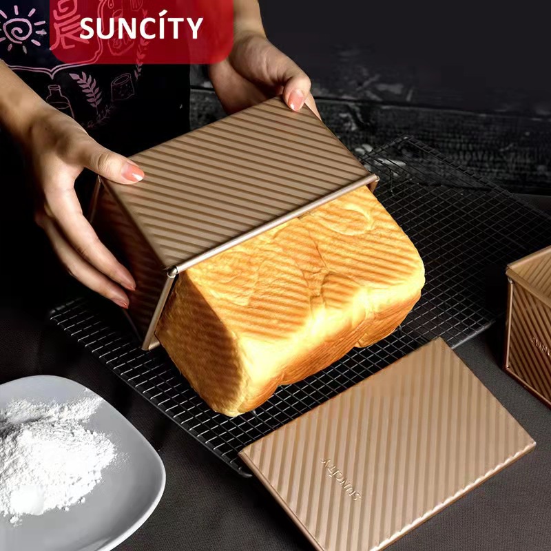 Loaf Pan Toast Box 450gr Loyang Roti TawarGold Suncity YC80102