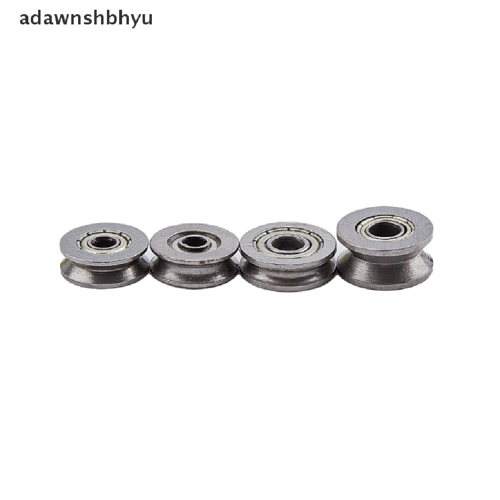 Adawnshbhyu 5pcs V U Alur Roller Wheel Ball Bearing Mesin Bordir Pulley Bearing