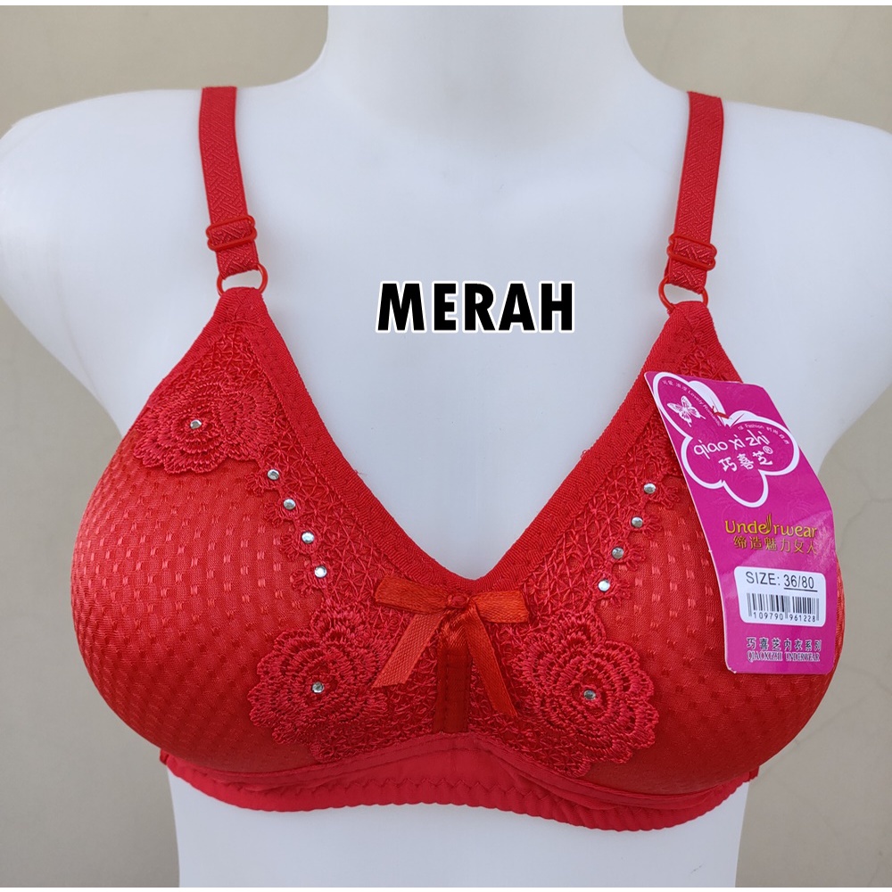 Bra ABG POLOS 1009 uk 34-38 / RENDA / BH Remaja / BH Busa Tipis / BH Tanpa Kawat