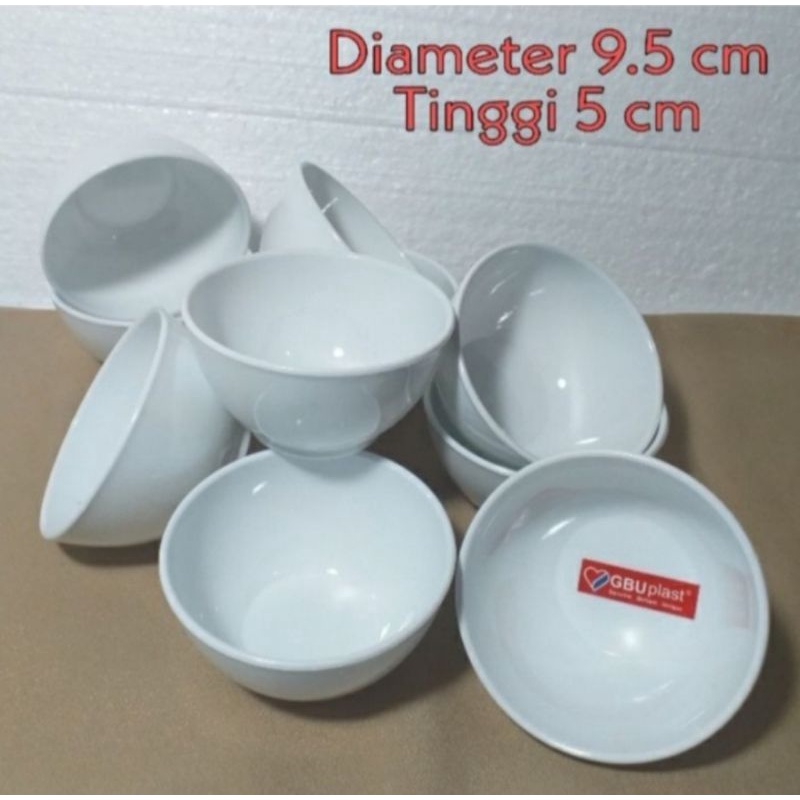 Mangkok Kecil  melamin Nasi / sup 101 putih GBU