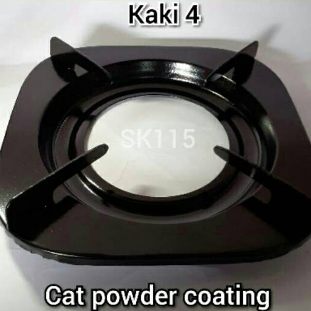 Tatakan/tungku rinai kaki 4 cat powder coating