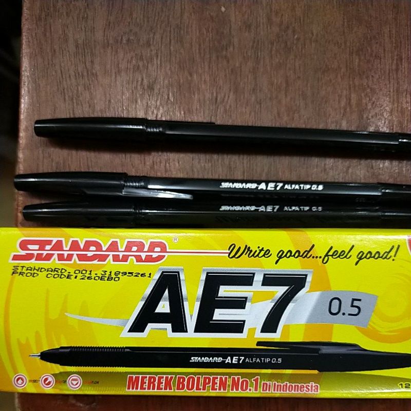 Ball point standard ae7 0.5 hitam