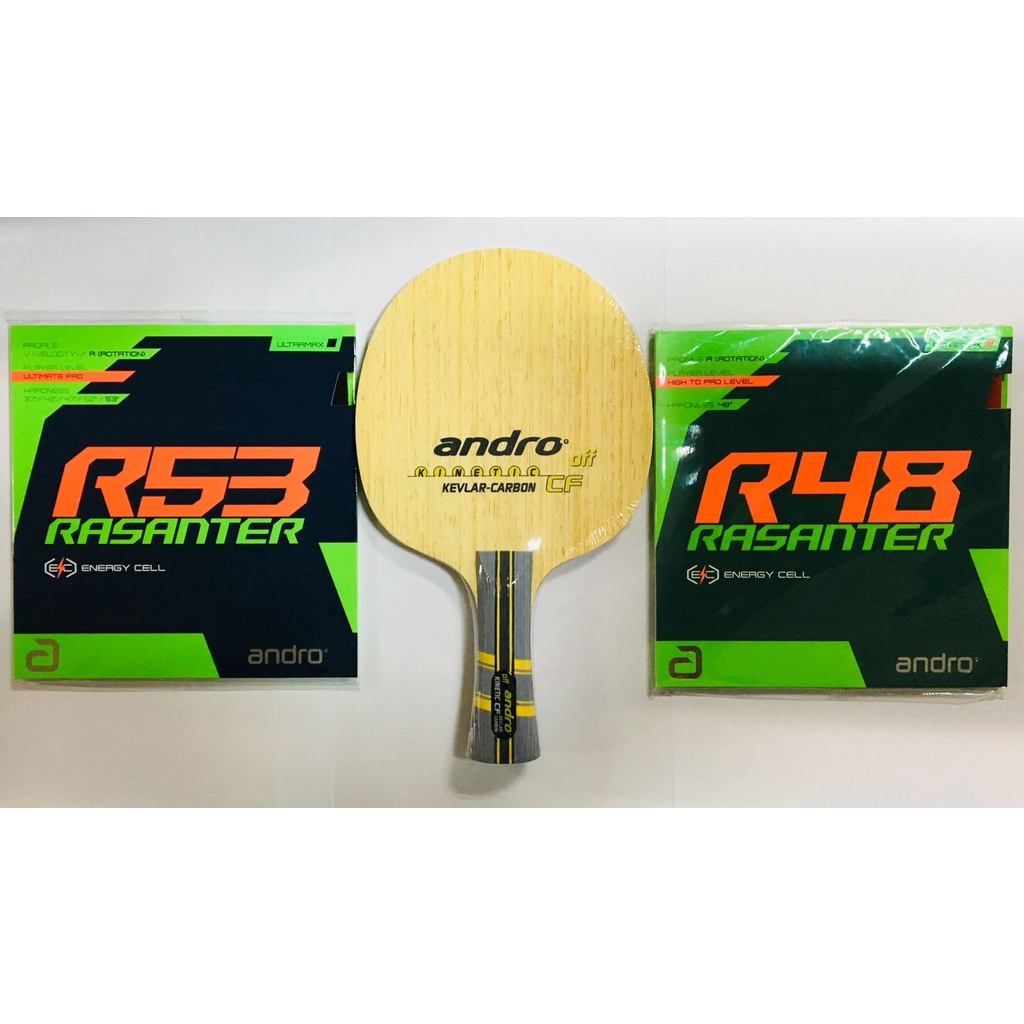 Setup Tenis Meja Pingpong Andro Kinetic CF OFF Andro Rasanter R53 R48