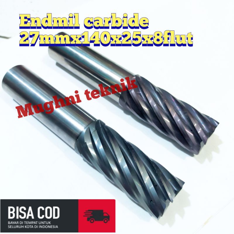 Endmill endmill carbide 27mm 8 flut  long 140mm