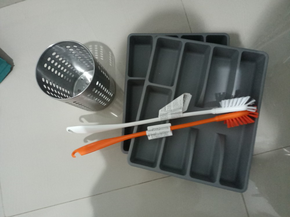 0rdn1ng Tempat Peralatan Dapur, Stainless Steel, 18 Cm