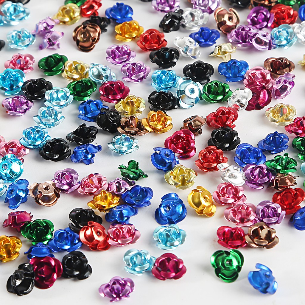 100 PCS 3D Rhinestone Diverse DIY Gems Charming Rose Blend Flower Solid Jewelry Design Manicure Decorative Gel Flash Accessories