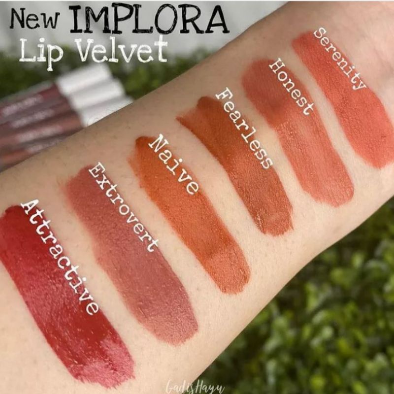 IMPLORA Lip Velvet 4,6 gram | Lip Cream Lipstik Lip Matte / kosmetik bibir BPOM HALAL