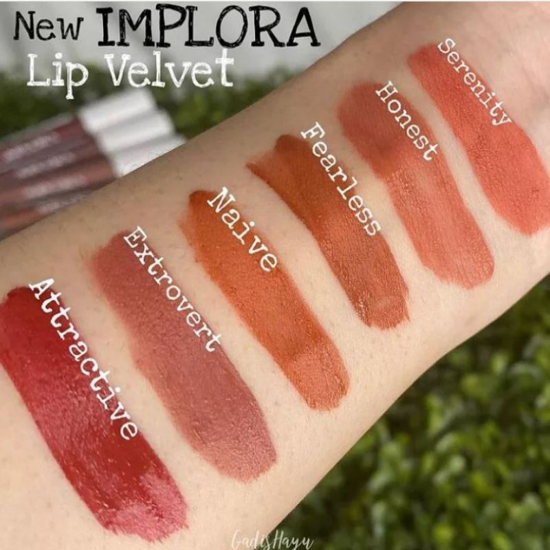 IMPLORA LIP VELVET MATTE LIPSTIK NUDE / Lip Cream Lip Matte Kosmetik Bibir BPOM HALAL