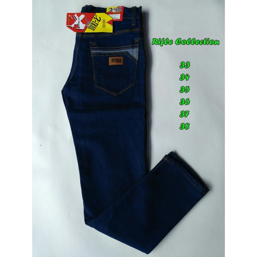 Celana distro pria pensil panjang jeans garment size 33-38